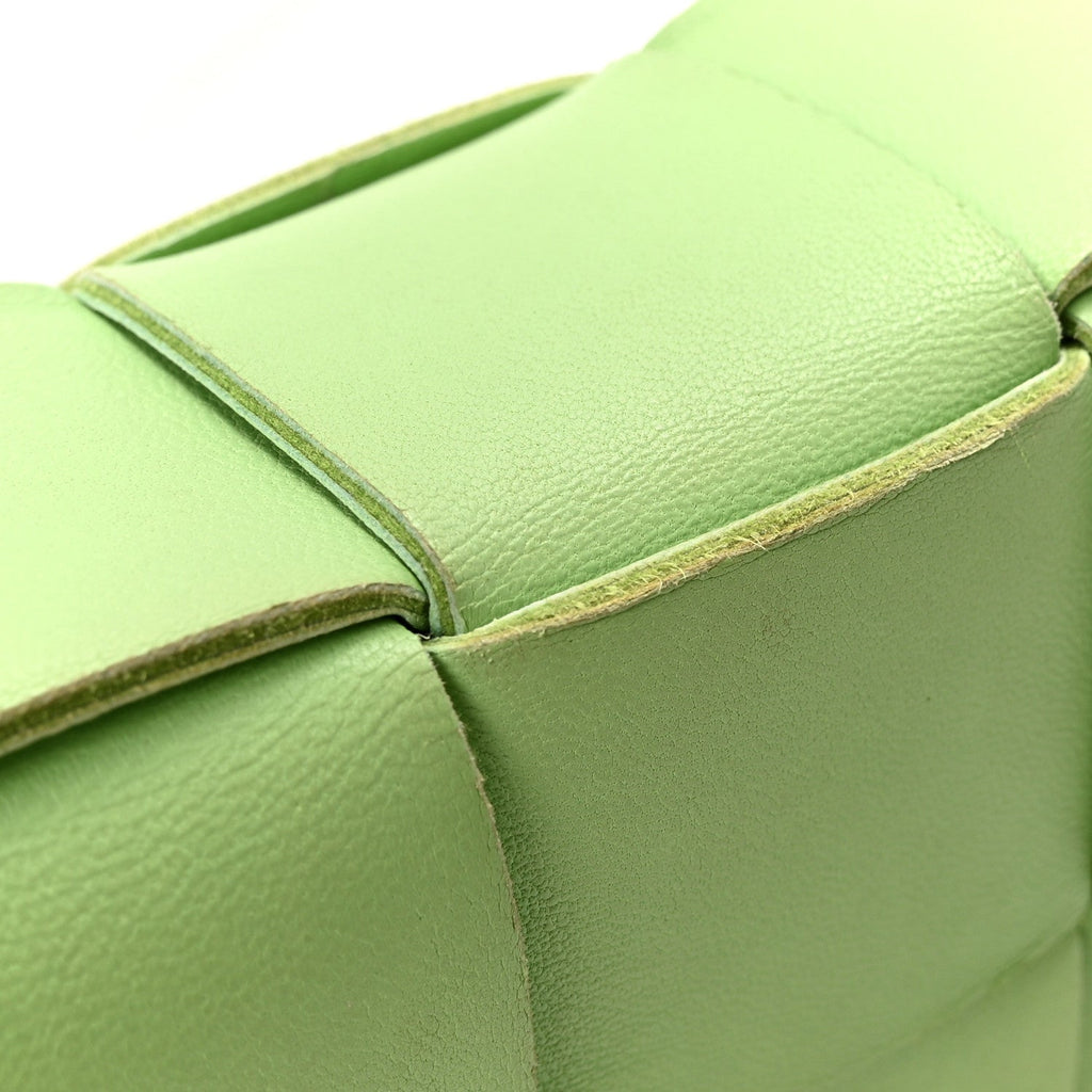 Lambskin Maxi Intrecciato Cassette Crossbody Bag Pistachio
