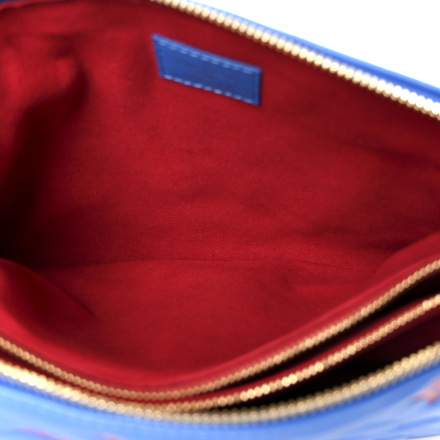 Lambskin Embossed Monogram Vuittamins Coussin PM Blue Red