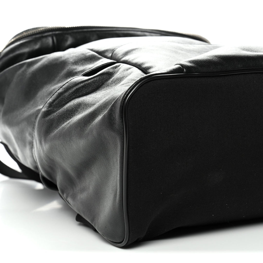 Canvas Calfskin Sid Backpack Black