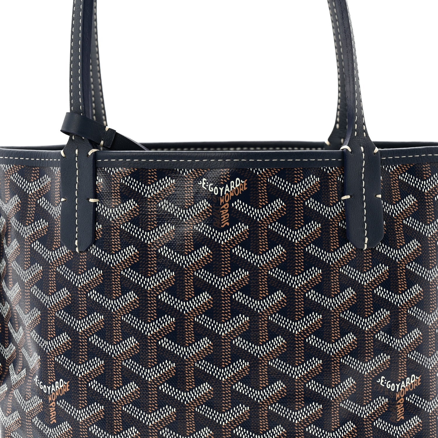 Goyardine Reversible Mini Anjou Navy