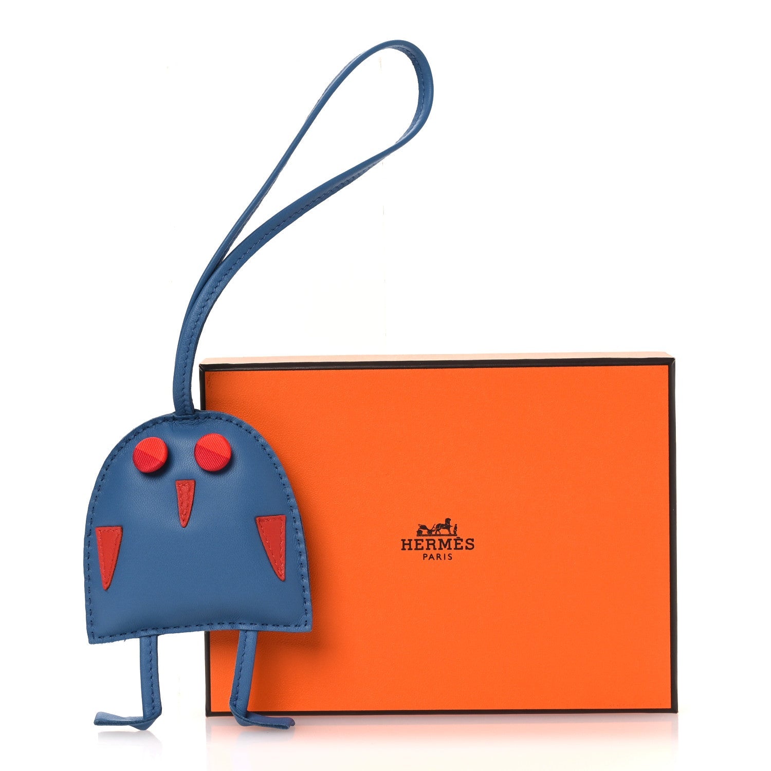 Lambskin Silk Petit H Hibouton Charm