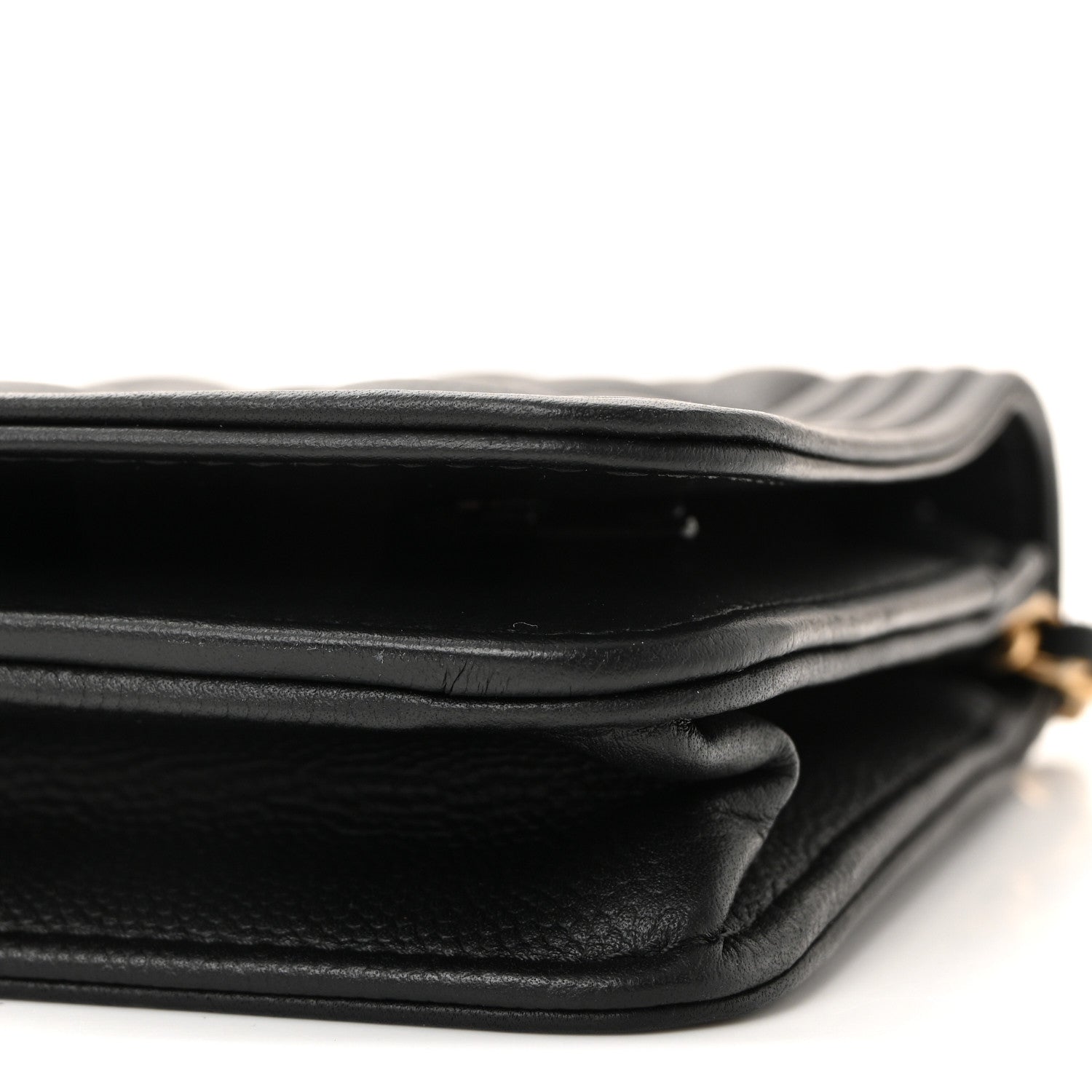 Caviar Quilted Boy Wallet On Chain WOC Black