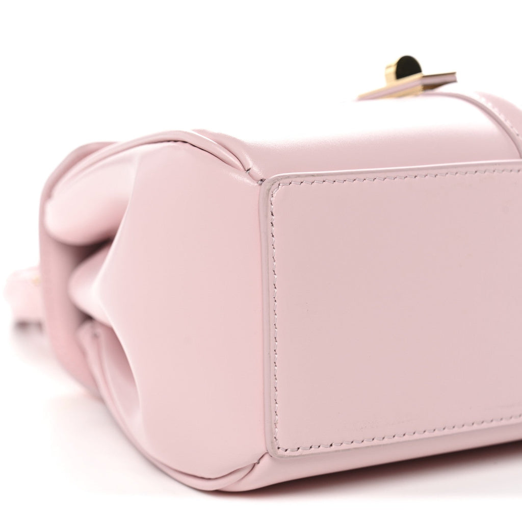 Satinated Calfskin Mini 16 Top Handle Bag Pastel Pink