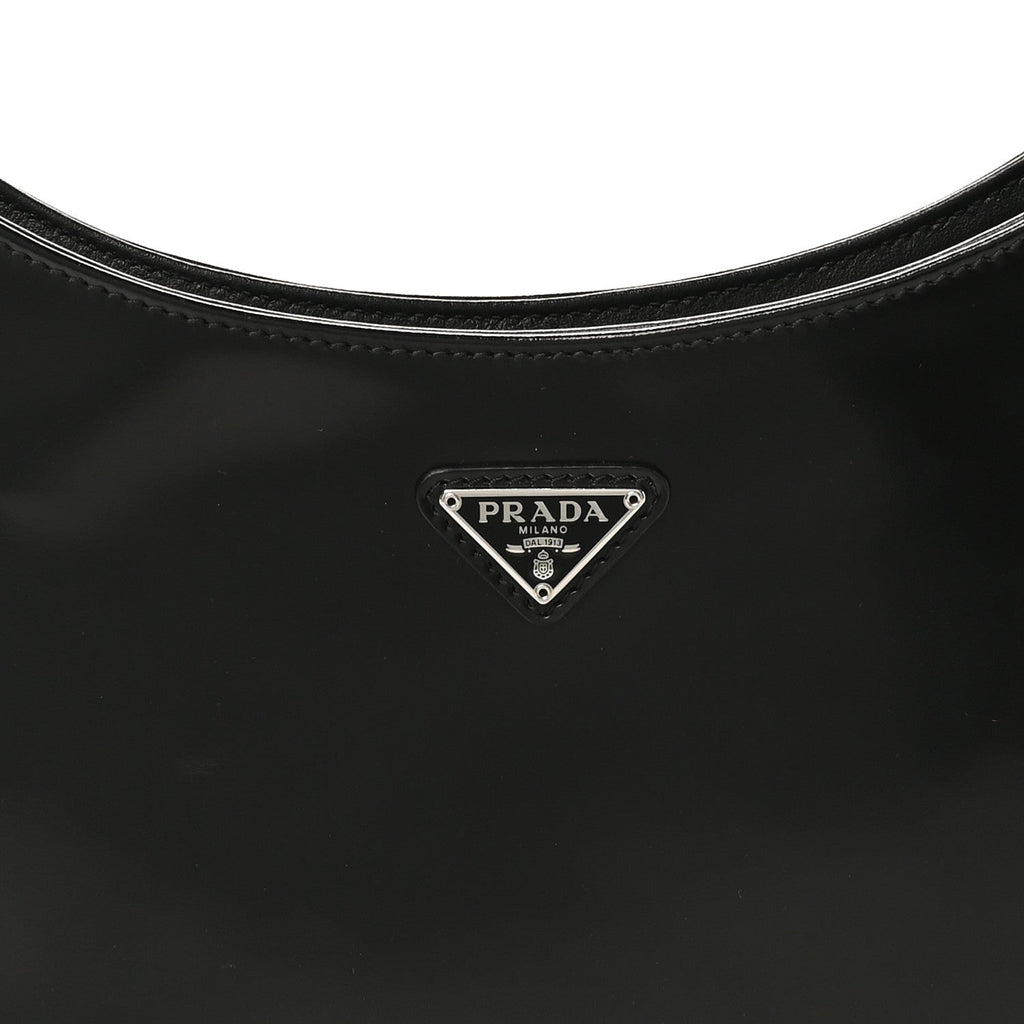Spazzolato Cleo Shoulder Bag Black