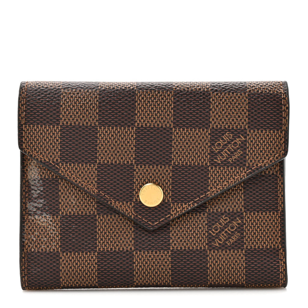 Damier Ebene Victorine Wallet Rose Ballerine