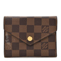 Damier Ebene Victorine Wallet Rose Ballerine