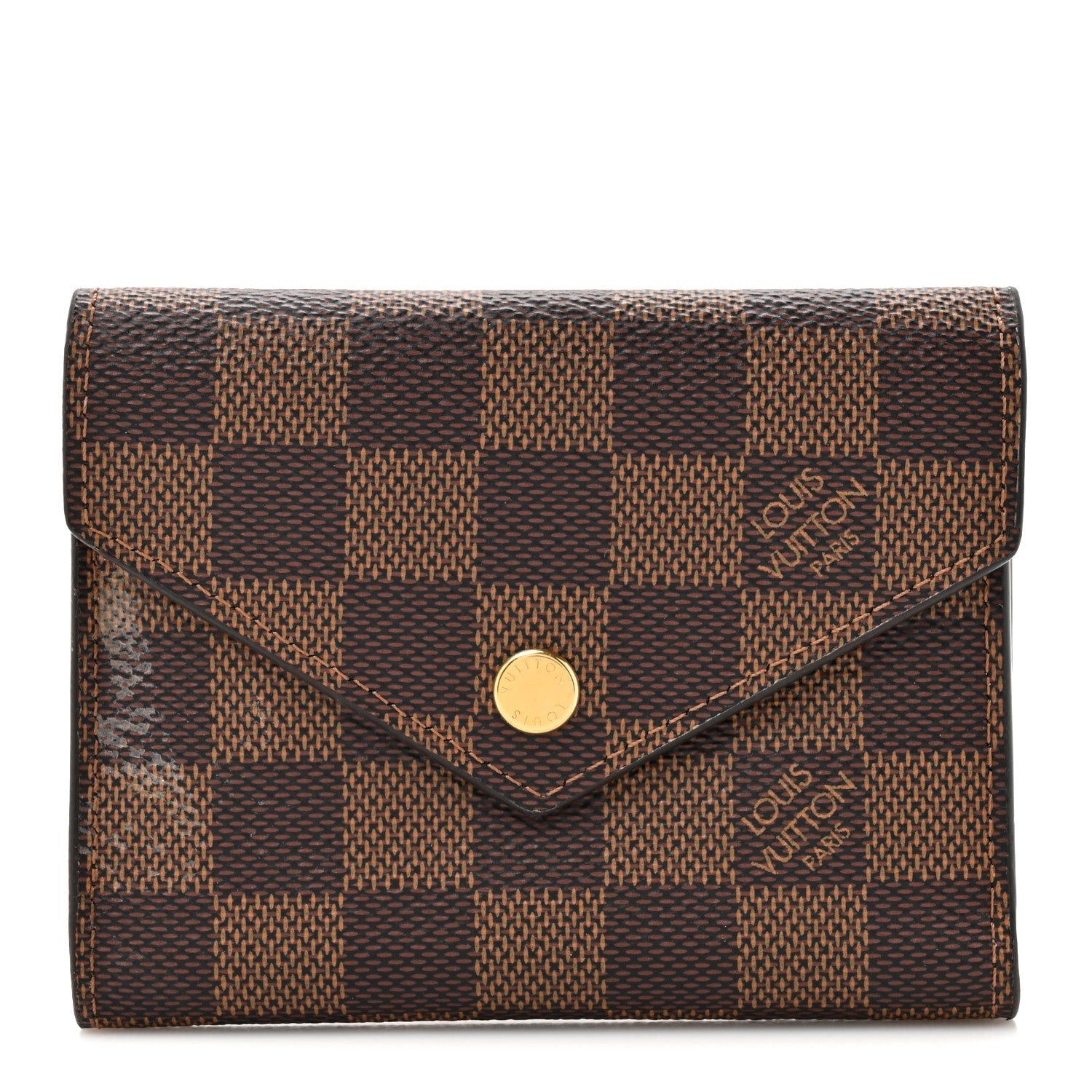 Damier Ebene Victorine Wallet Rose Ballerine