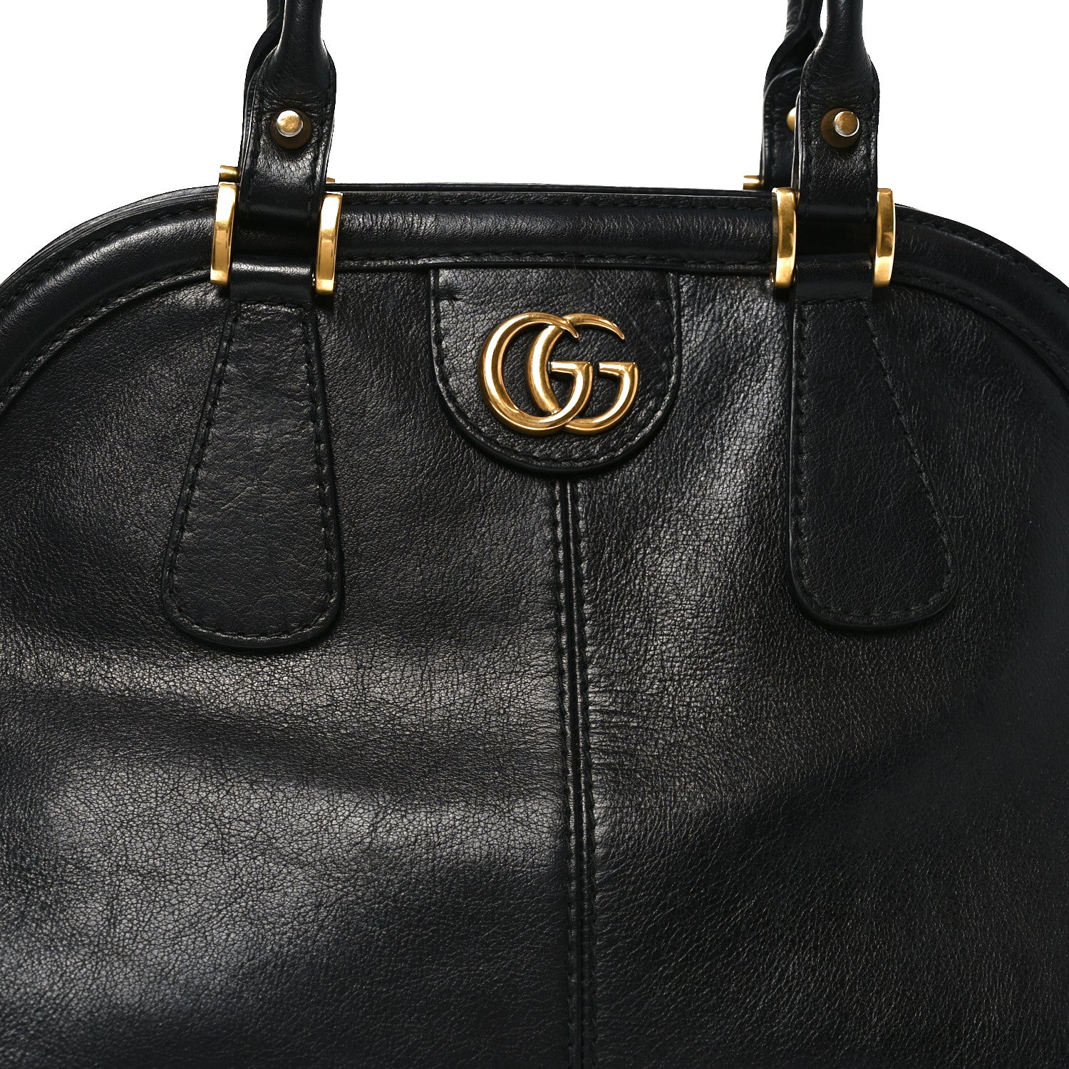 Calfskin Large Re(Belle) Top Handle Bag Black
