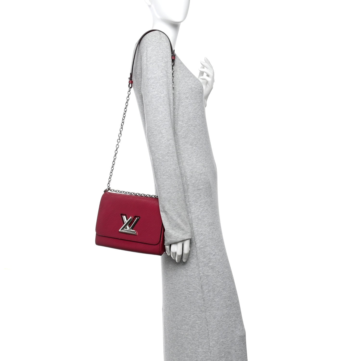 Epi Twist Shoulder Bag MM Fuchsia