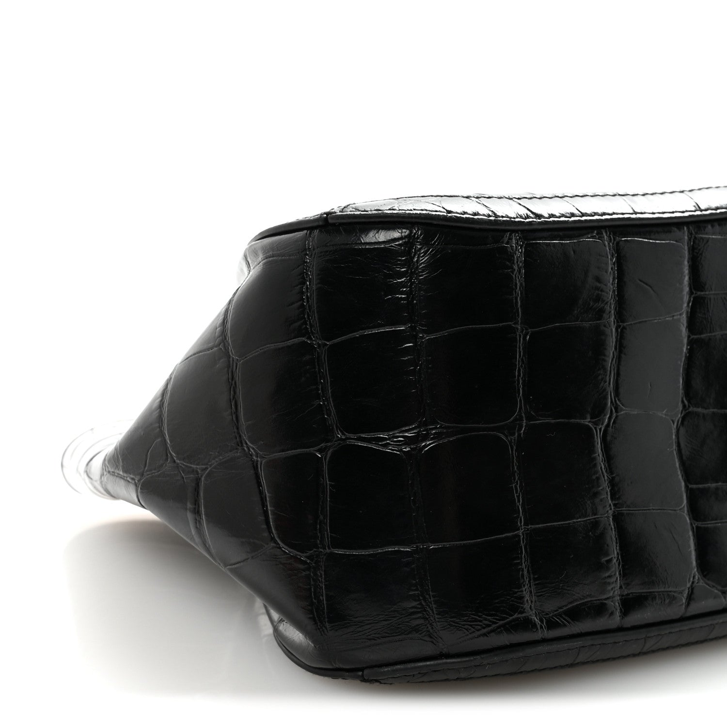 Calfskin Crocodile Embossed Small Greca Goddess Shoulder Bag