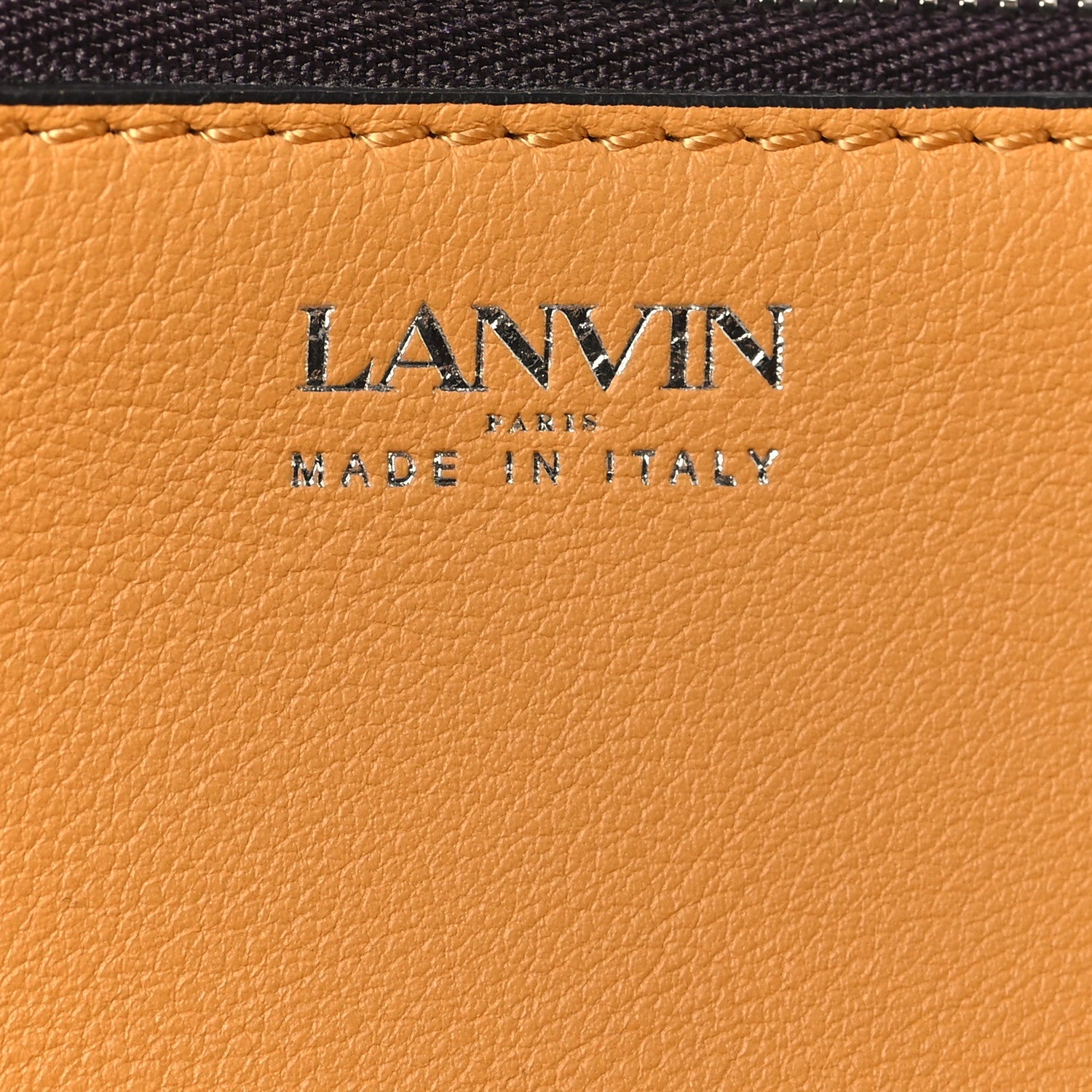 Suede Calfskin Hook Bag Brown Yellow