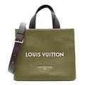 Calfskin Mini Shopper Tote Khaki Green
