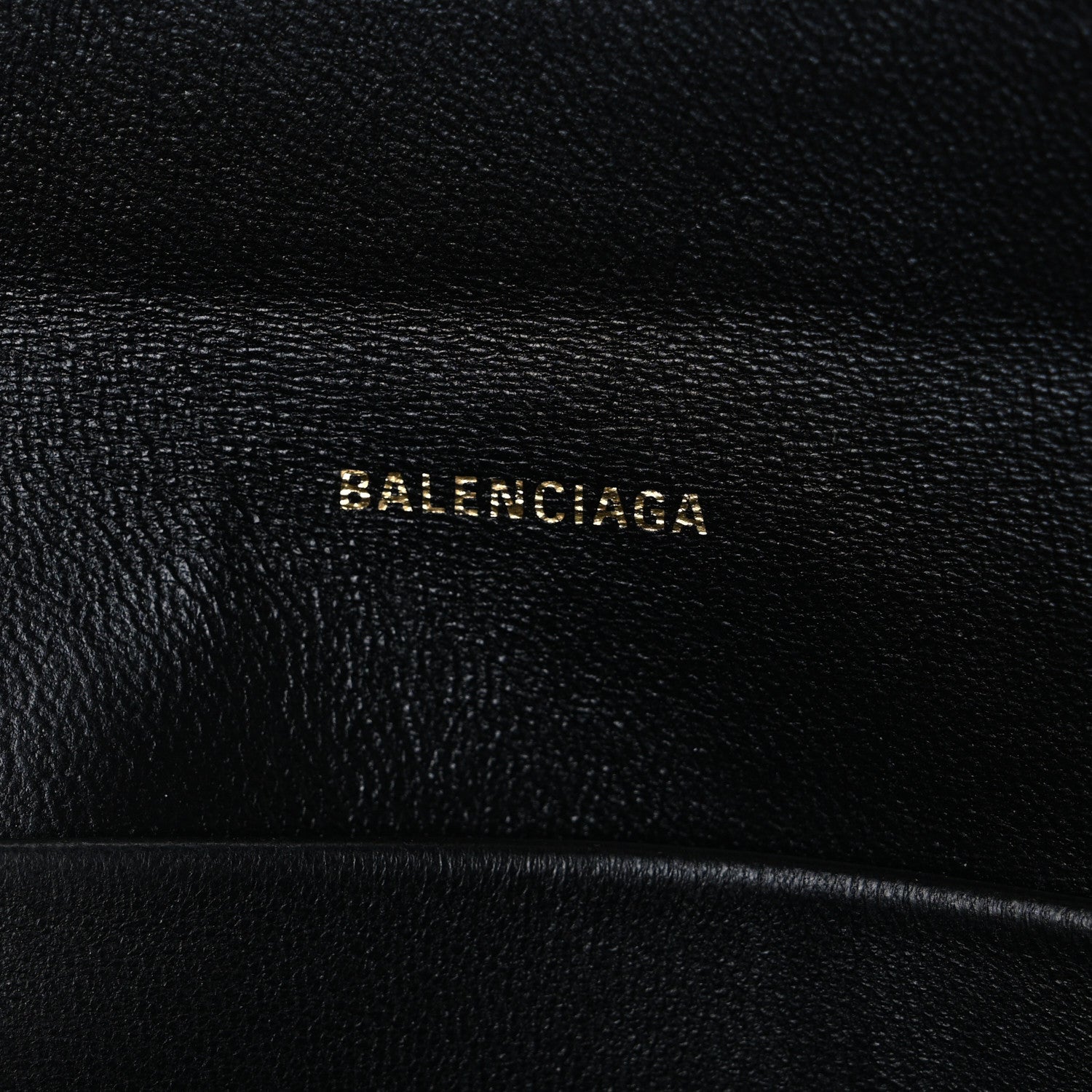 Shiny Box Calfskin Hourglass Flap Flat Pouch Black
