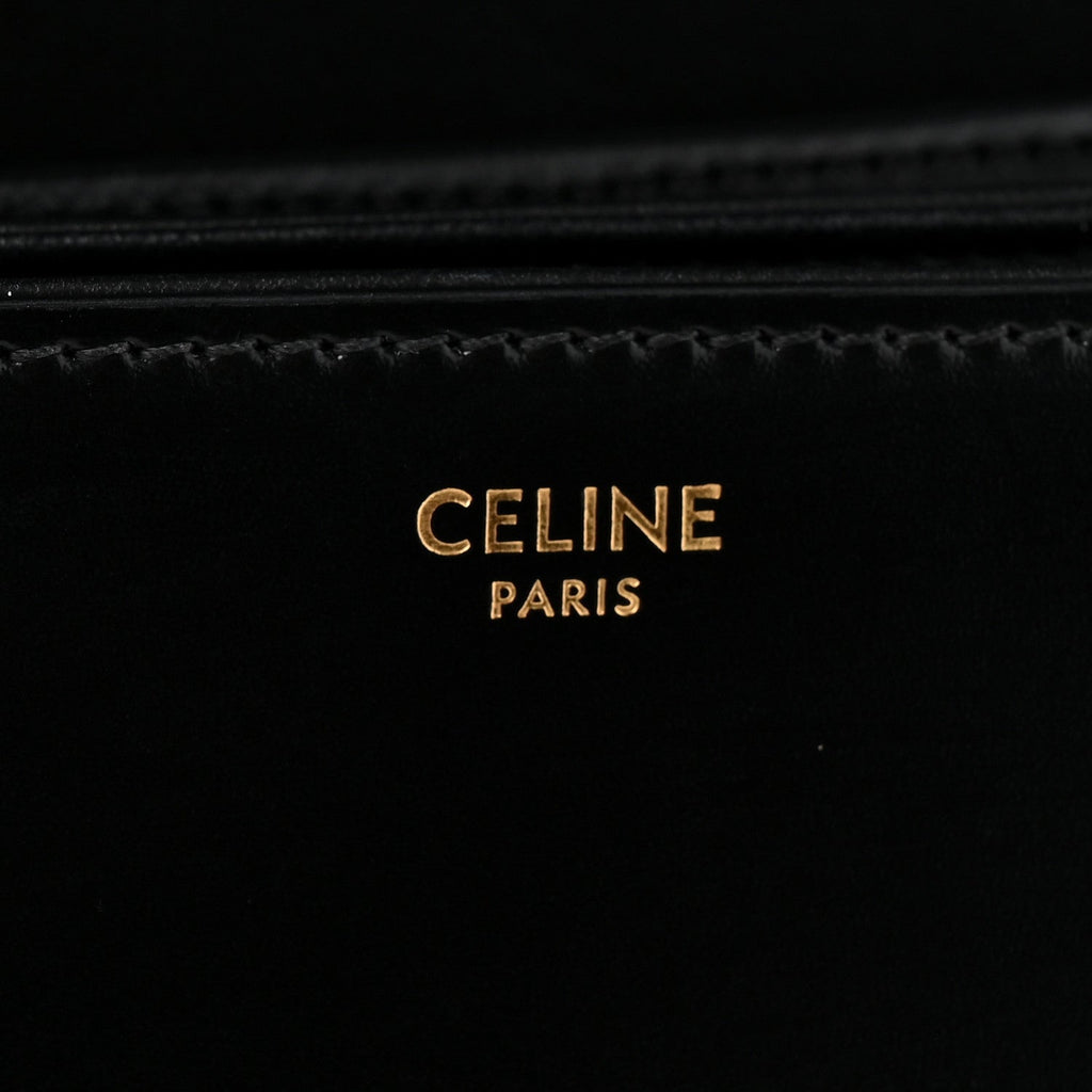 Shiny Calfskin Medium Triomphe Black