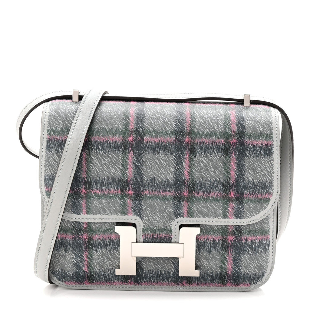 Swift Tartan Printed Constance 18 Bleu Glacier