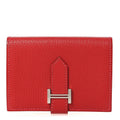 Chevre Mysore Bearn  Holder Wallet Rouge Casaque