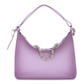 Smooth Calfskin Small Moon Cut Out Shoulder Bag Mauve