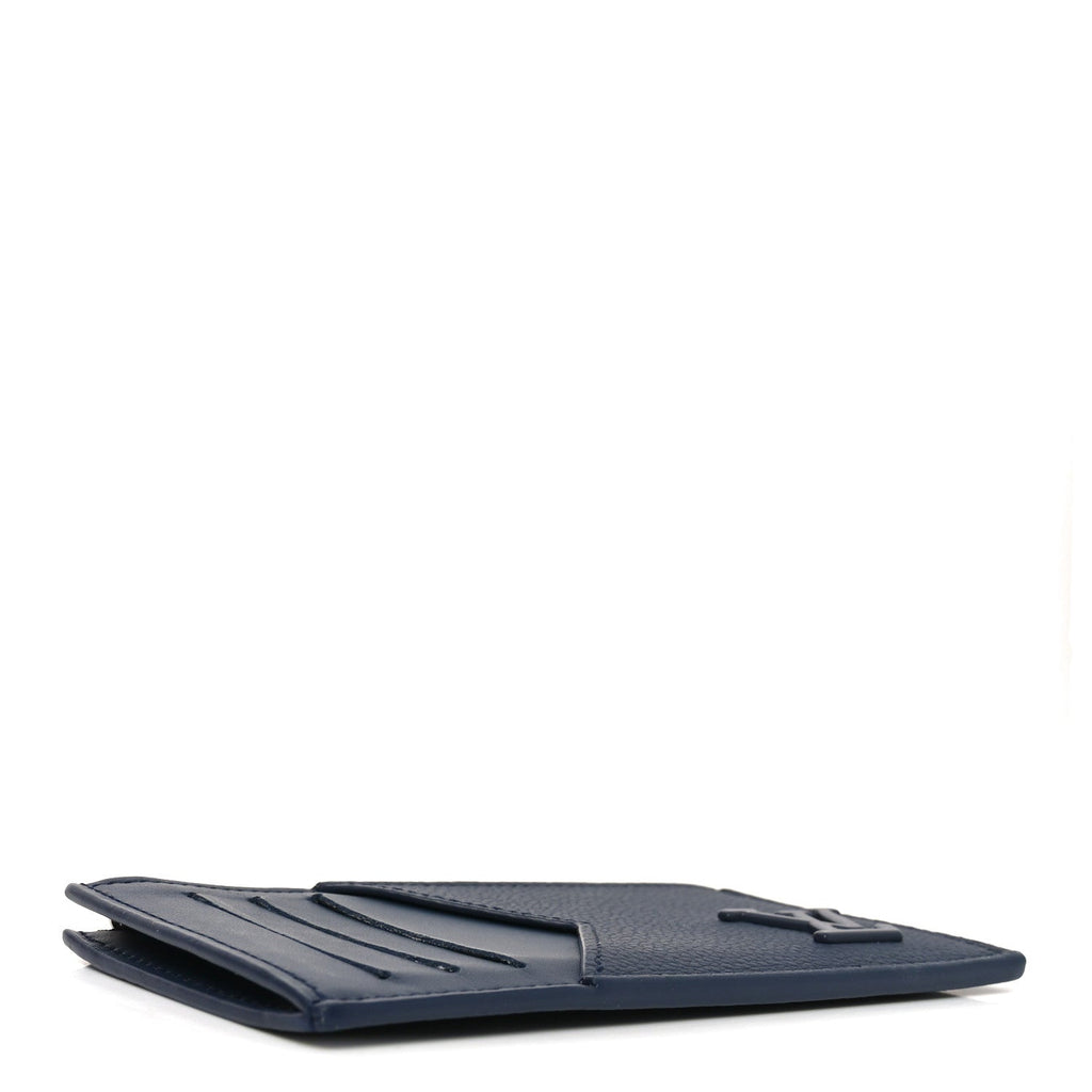 Calfskin Aerogram Coin  Holder Navy Blue