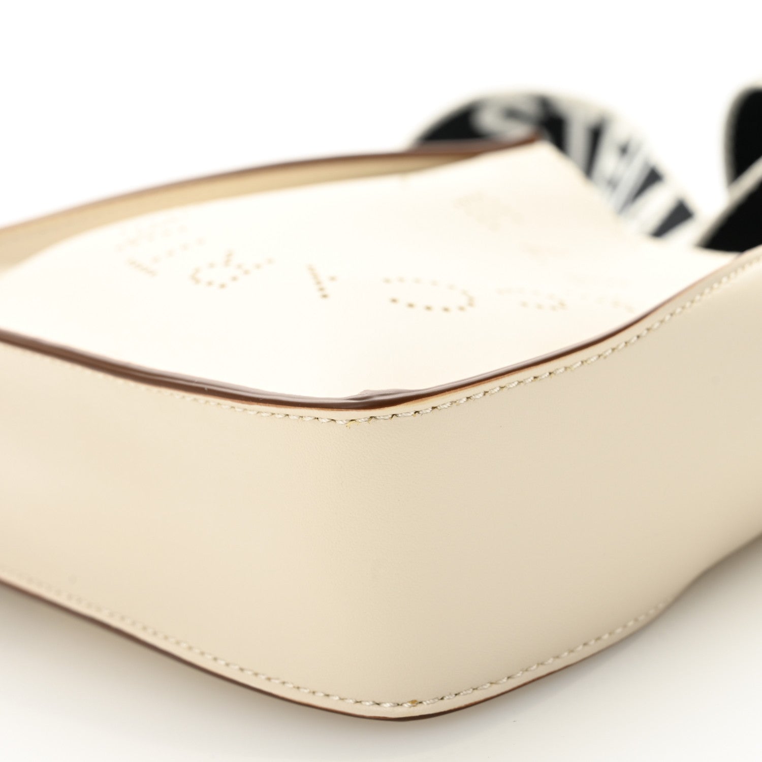 Eco Alter Nappa Perforated Logo Tiny Crossbody White