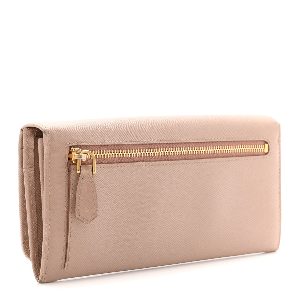 Saffiano Fiocco Bow Continental Wallet Cammeo