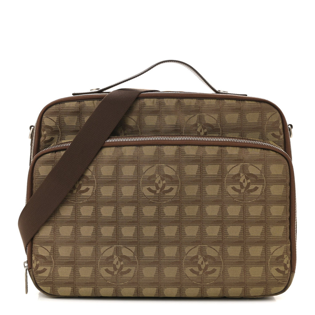 Nylon Travel Laptop Briefcase Khaki