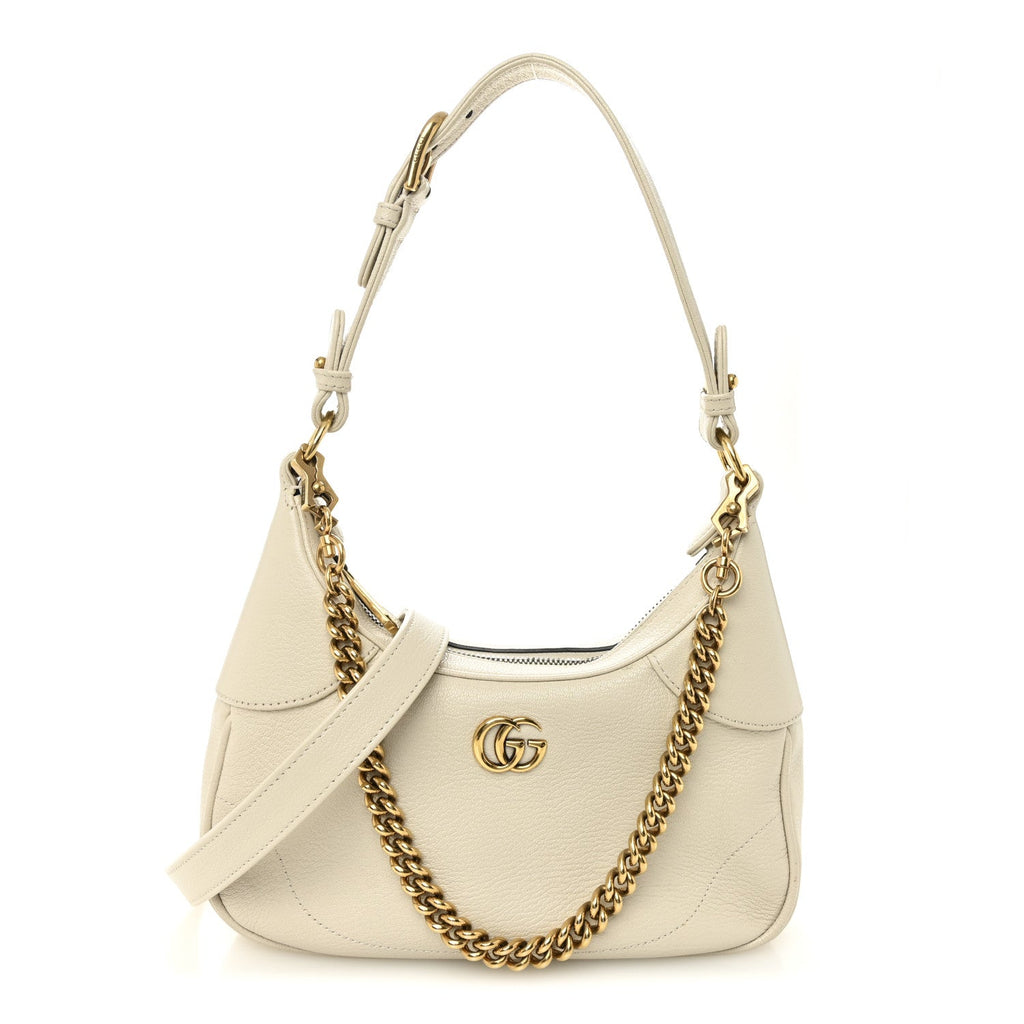 Goatskin Small Aphrodite Shoulder Bag Mystic White