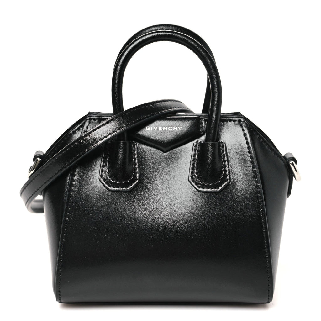 Shiny Lord Calfskin Micro Antigona Black