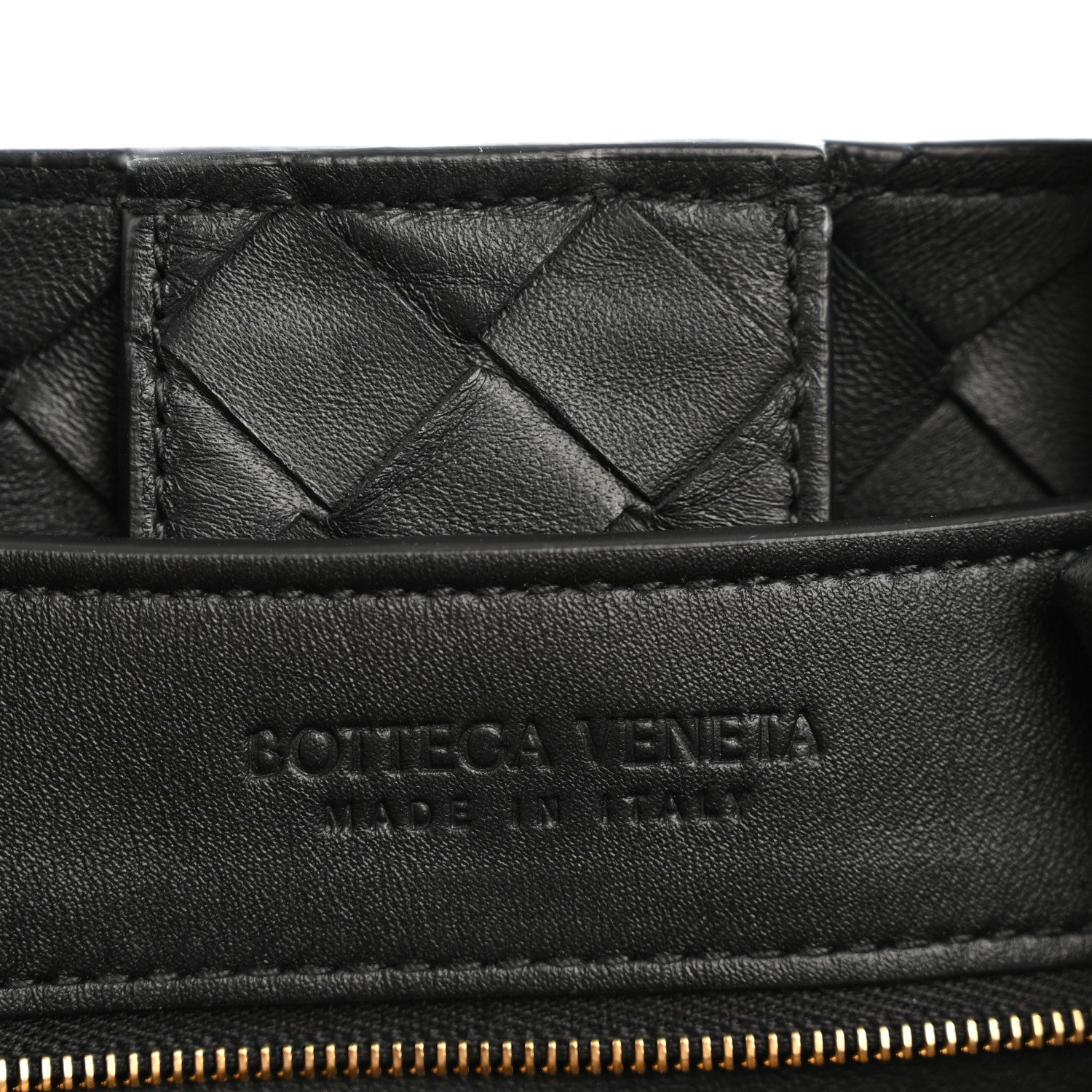 Nappa Intrecciato Medium Andiamo Shoulder Bag Black