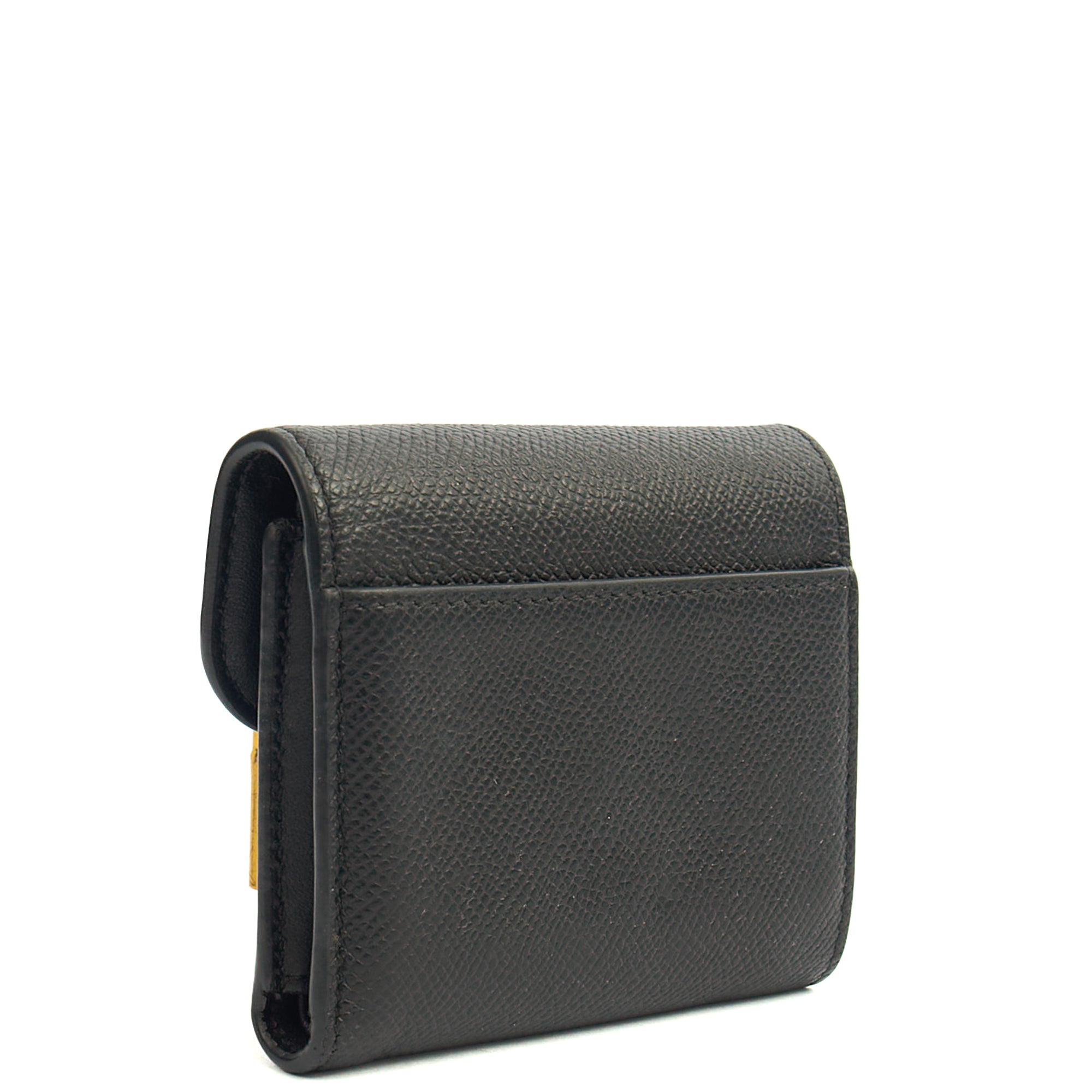 Christian Dior Wallet Saddle Coin Purse in Black, Calfskin