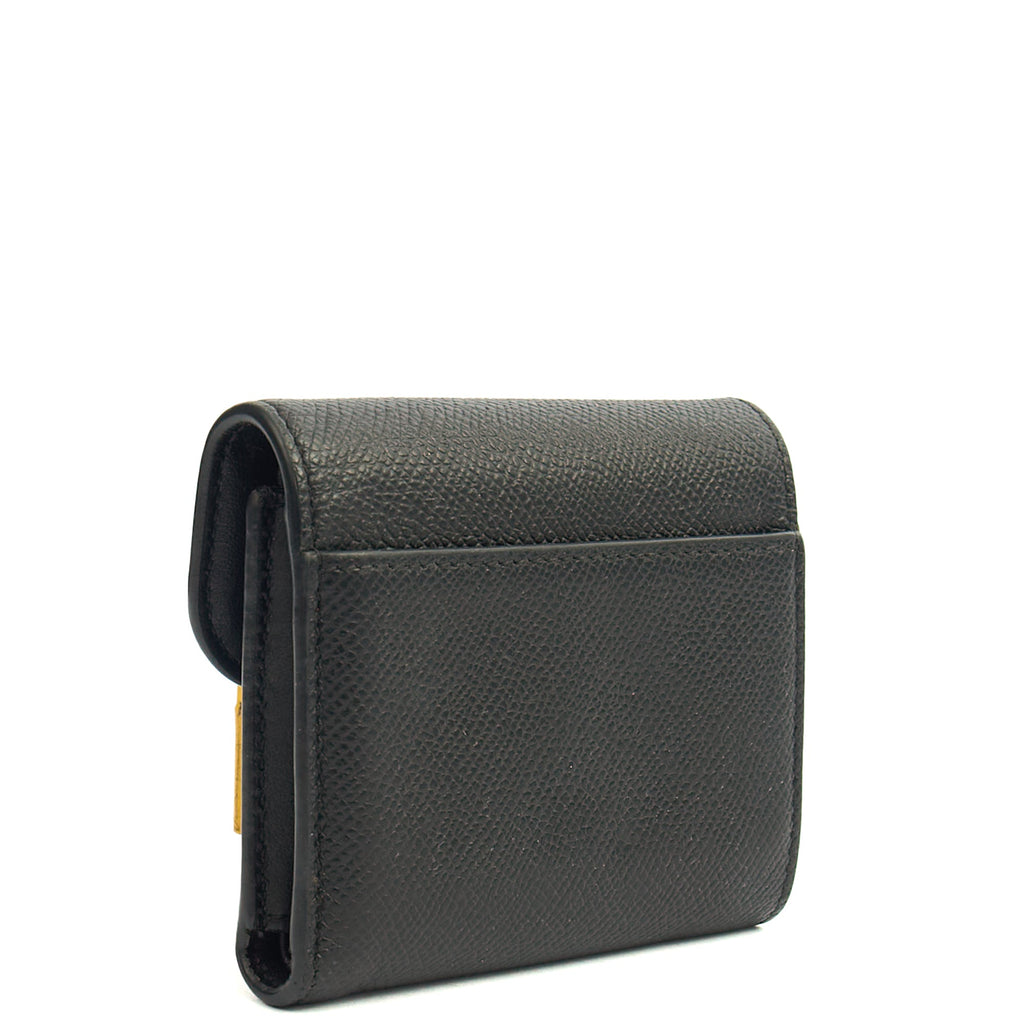 Christian Dior Wallet Saddle Coin Purse in Black, Calfskin