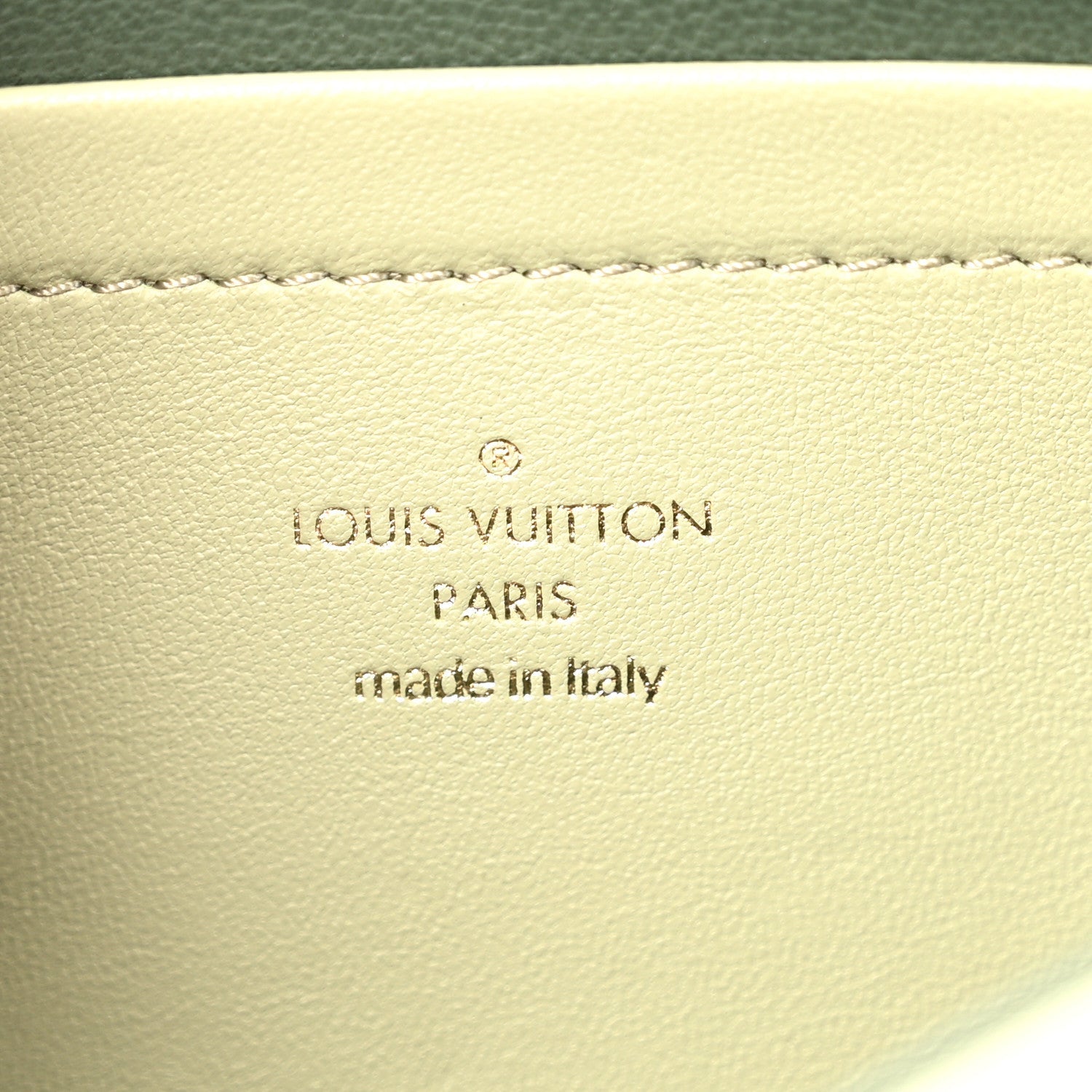 Lambskin Embossed Monogram Pochette Coussin Green