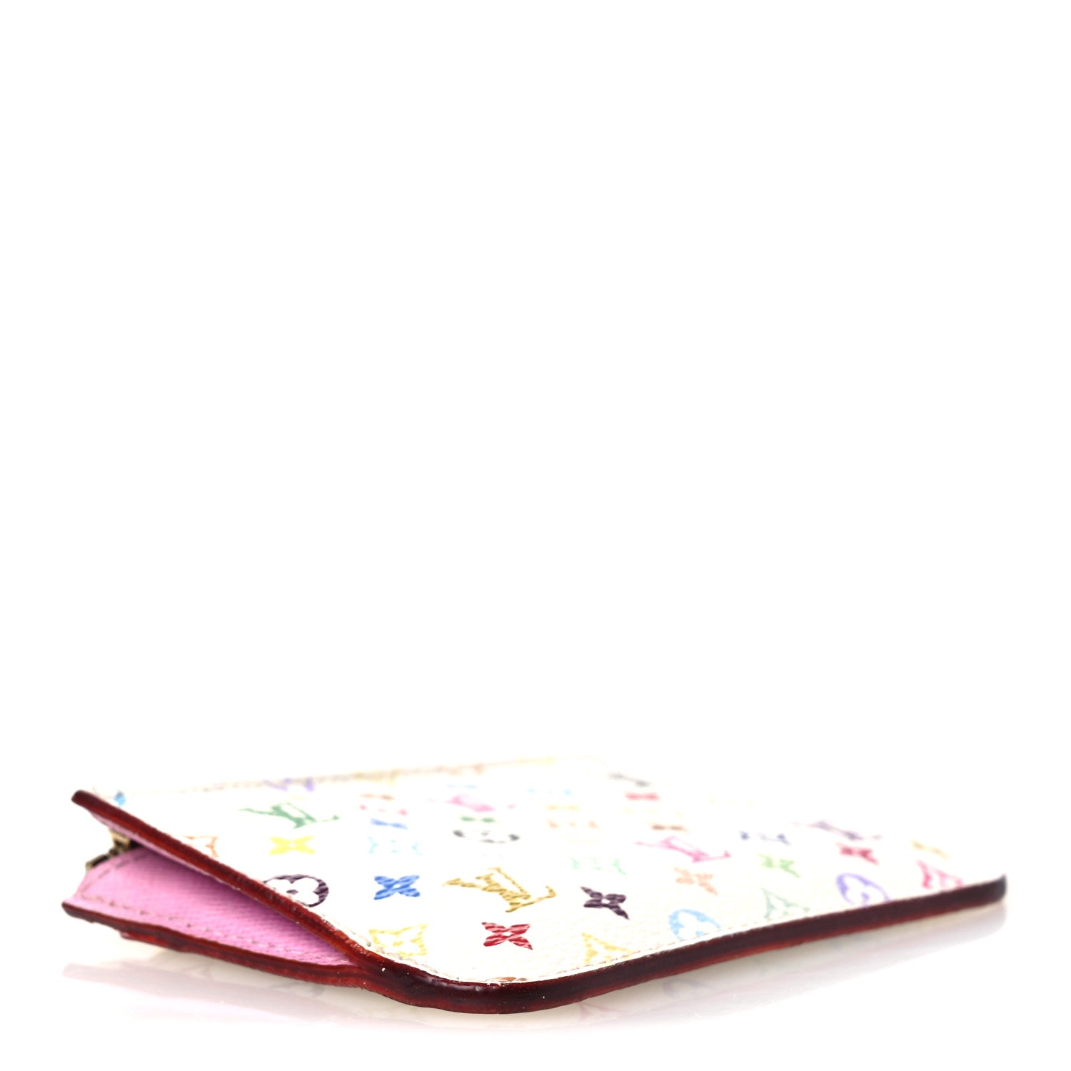 Monogram Multicolor Key Pouch White Litchi