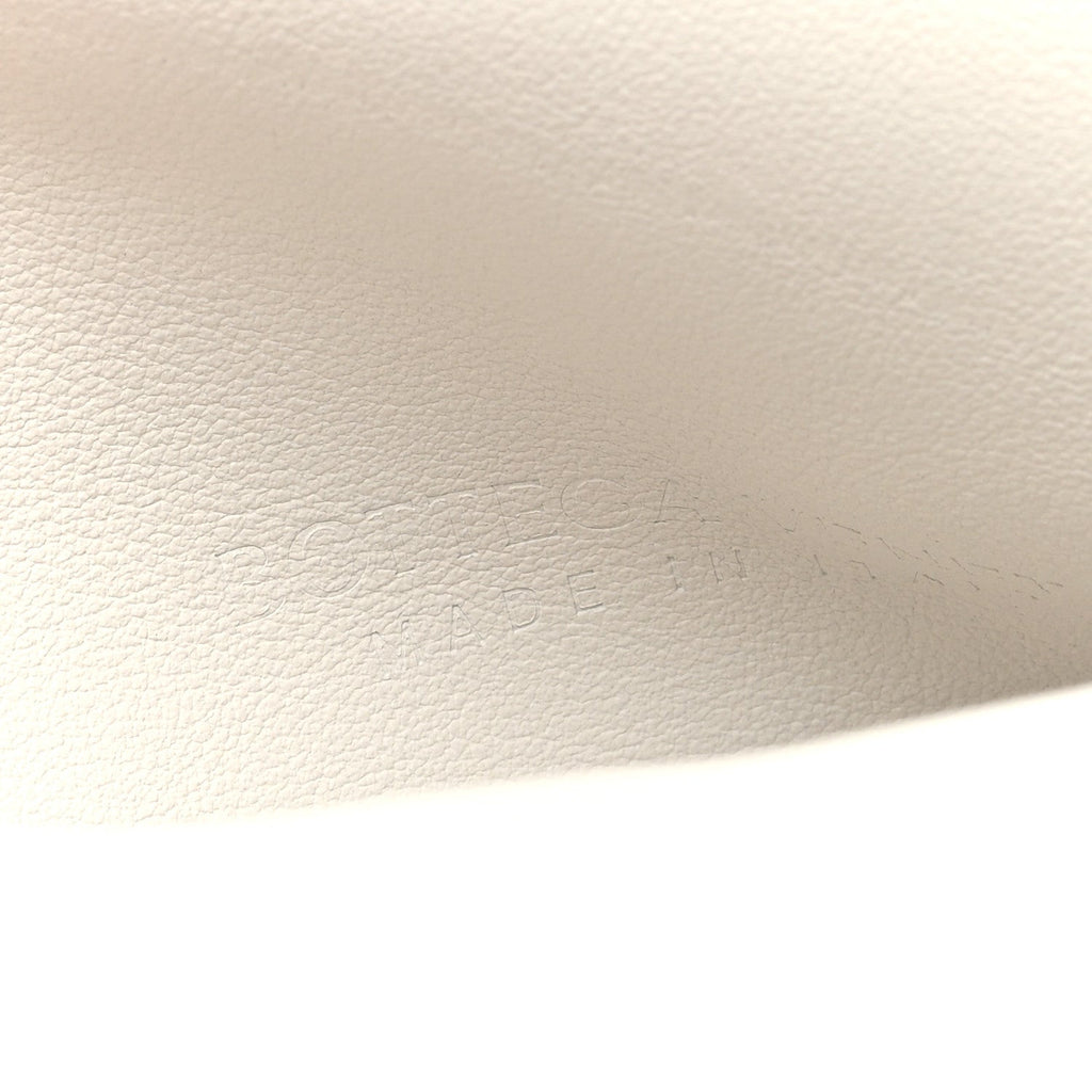 Lambskin BV Trine Clutch Bianco