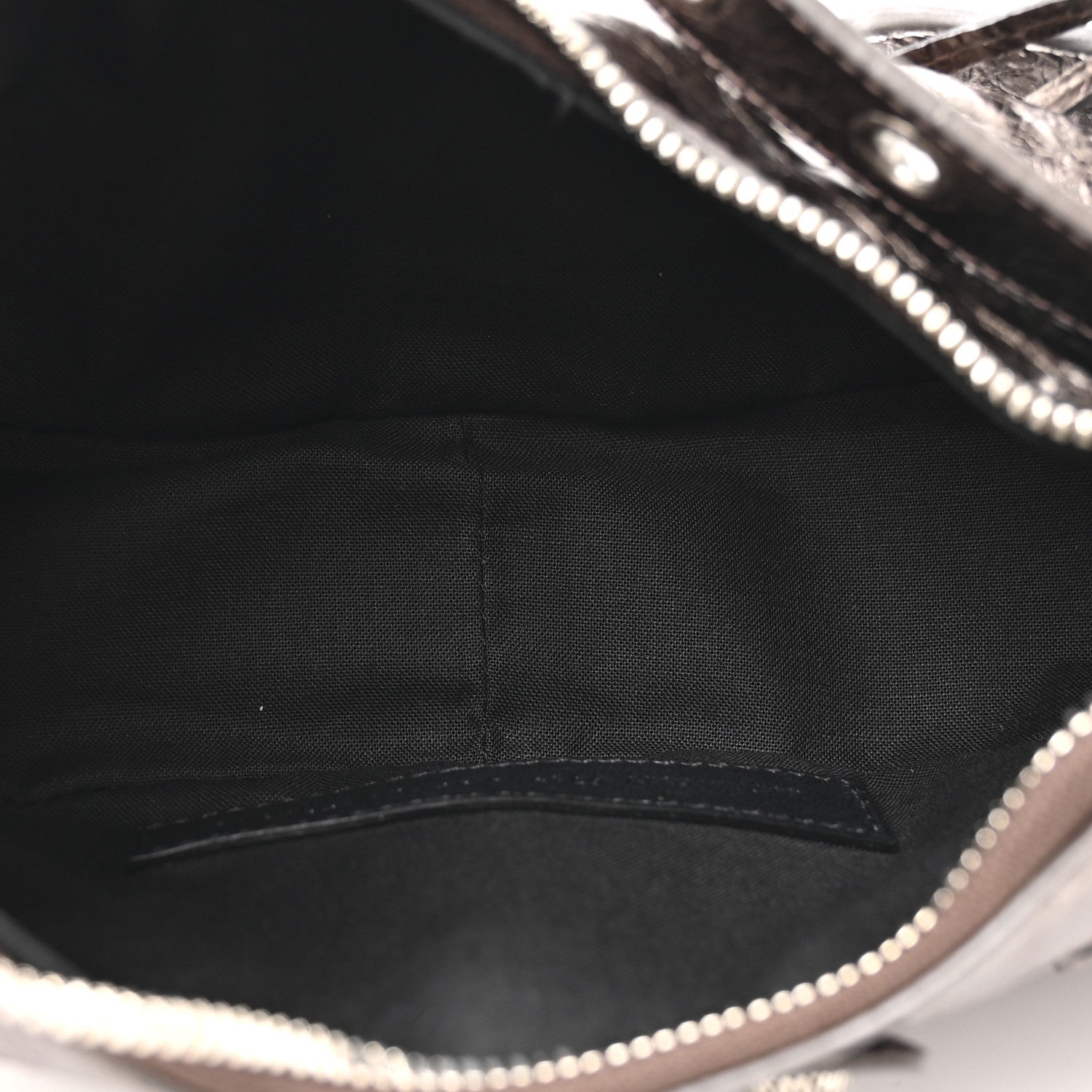 Metallic Agneau Arena Le Cagole Shoulder Bag XS Dark Bronze