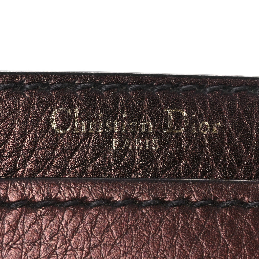 Metallic Calfskin J'Adior Chain Flap Bag Noisette