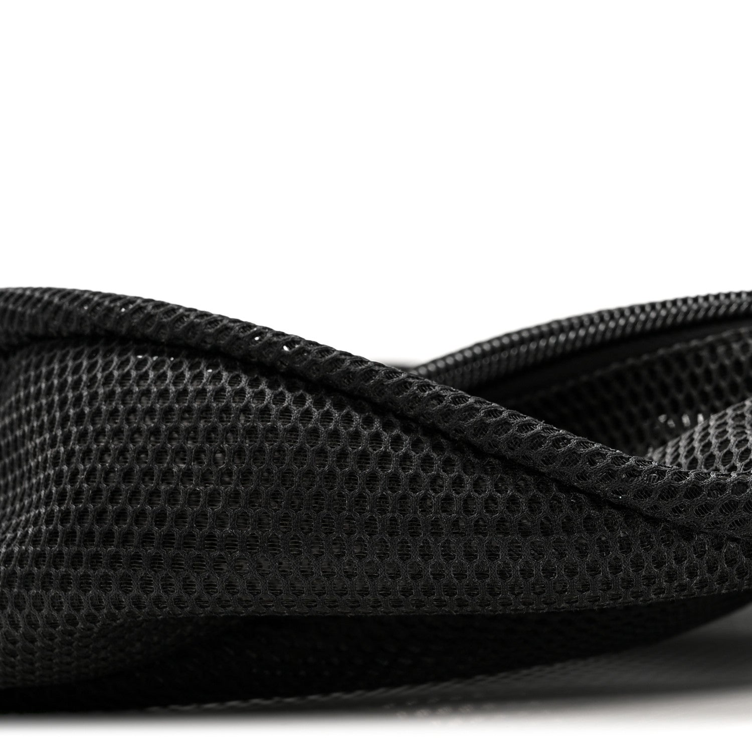 Nylon Mesh Logo Printed Attica Gym Shoulder Bag Black
