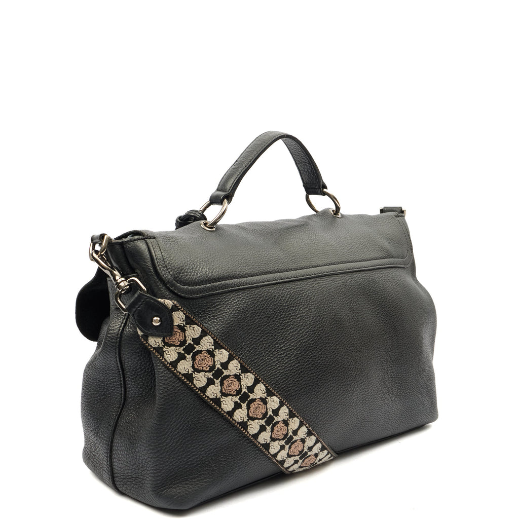 Mulberry Cross Body Edie in Navy, Calfskin Leather