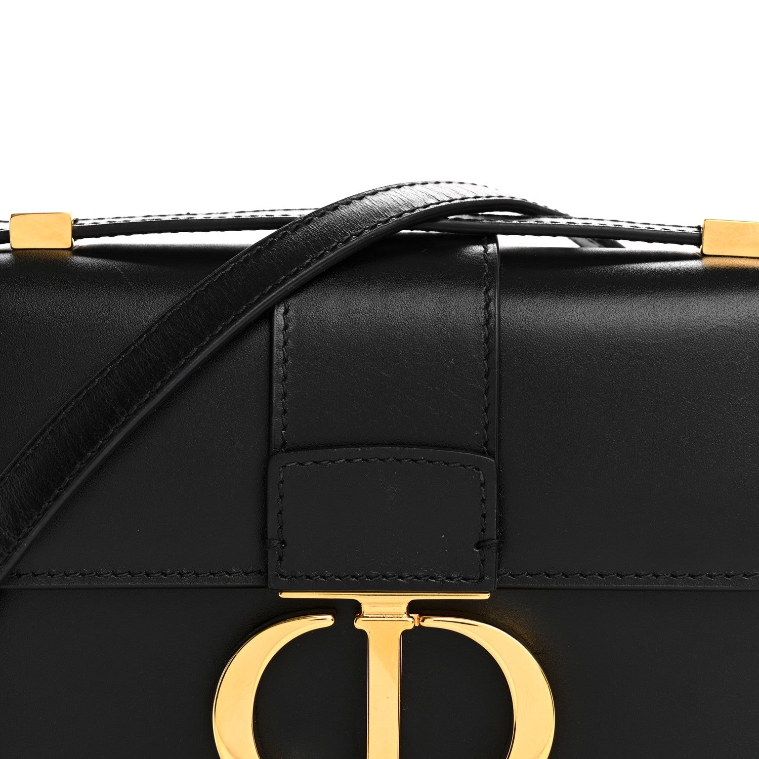 Smooth Calfskin Micro 30 Montaigne Flap Bag Black