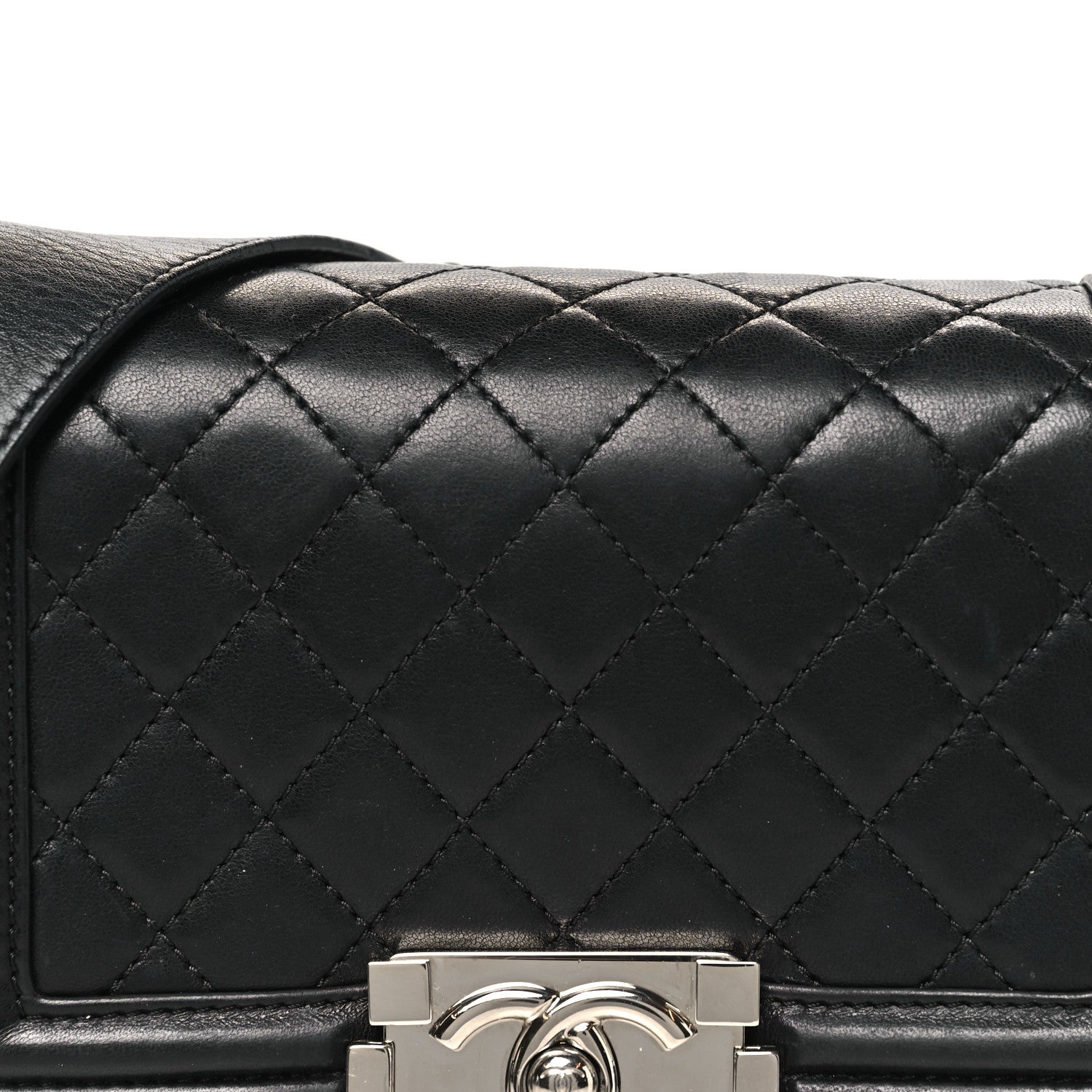Lambskin Galuchat Stingray Small Boy Crossbody Flap Black