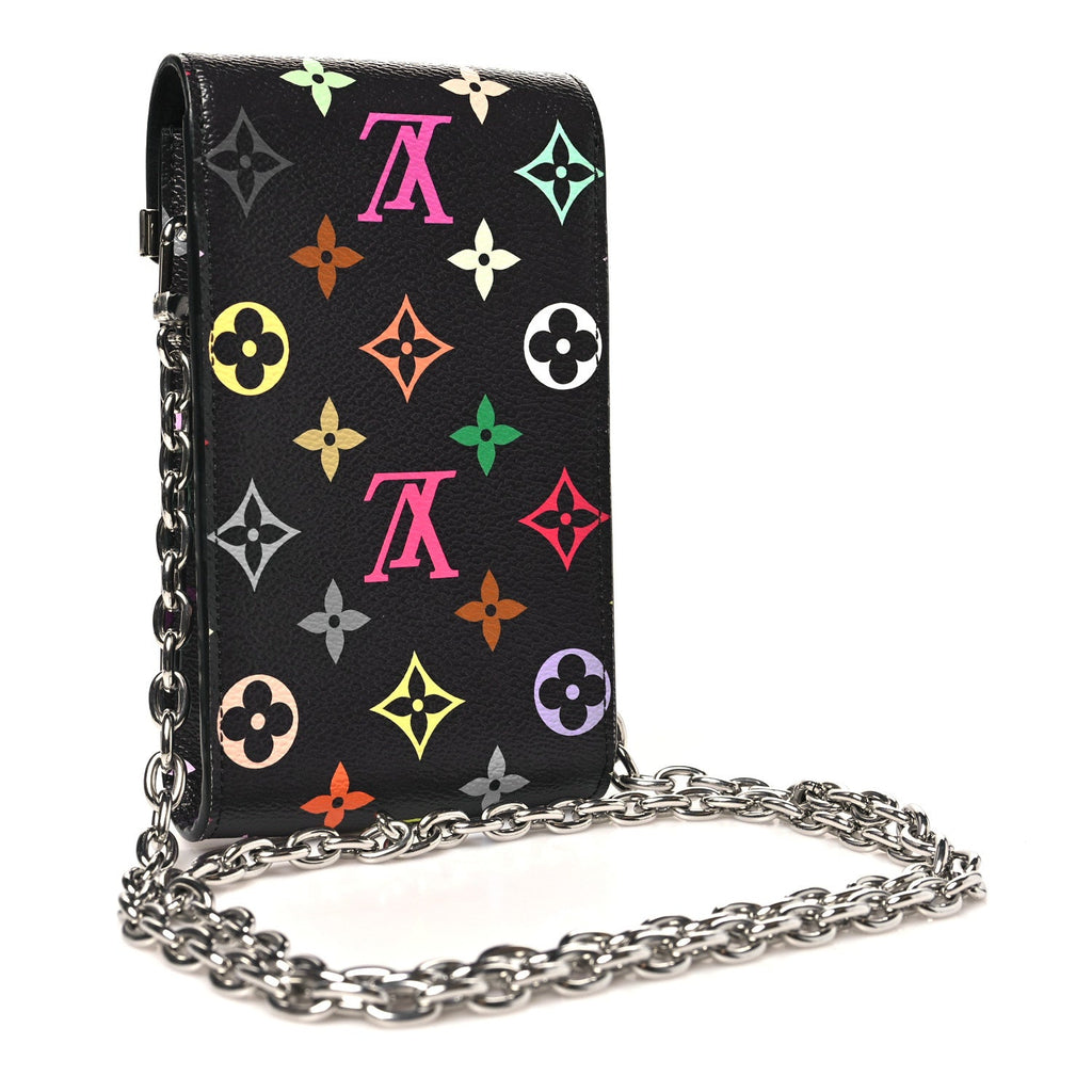 LV X TM Monogram Multicolor Phone Pouch Metis Black