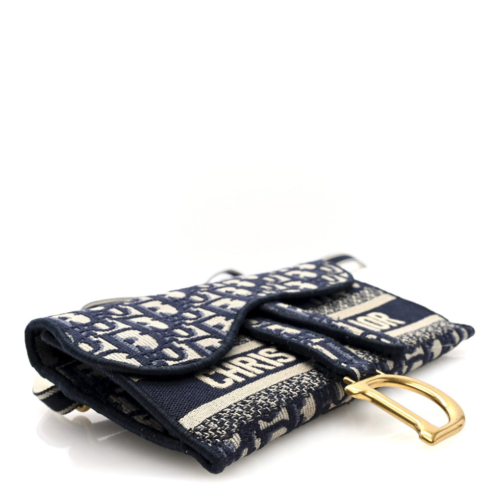 Oblique Slim Saddle Pouch Blue