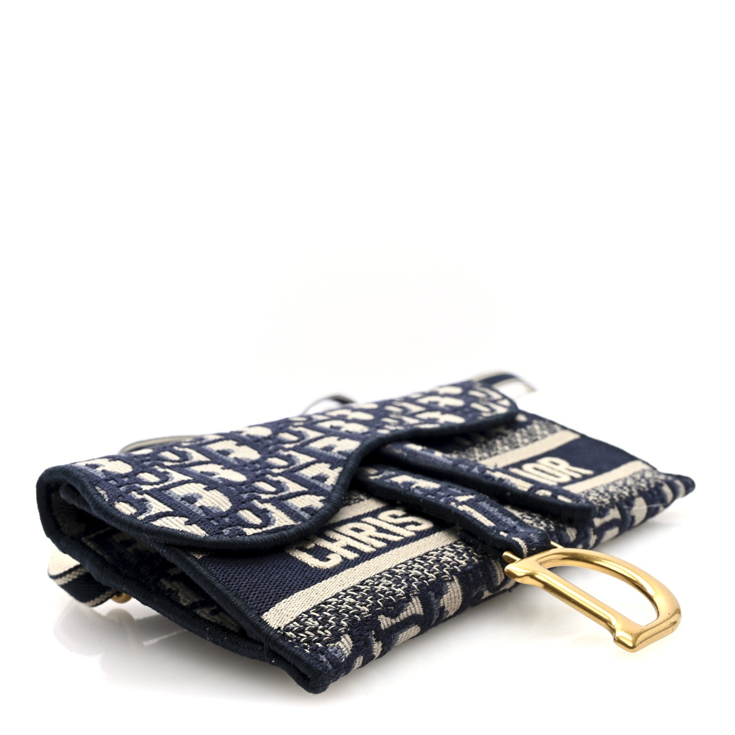 Oblique Slim Saddle Pouch Blue