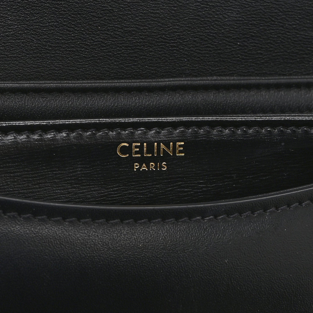 Shiny Calfskin Besace Clea Triomphe Black