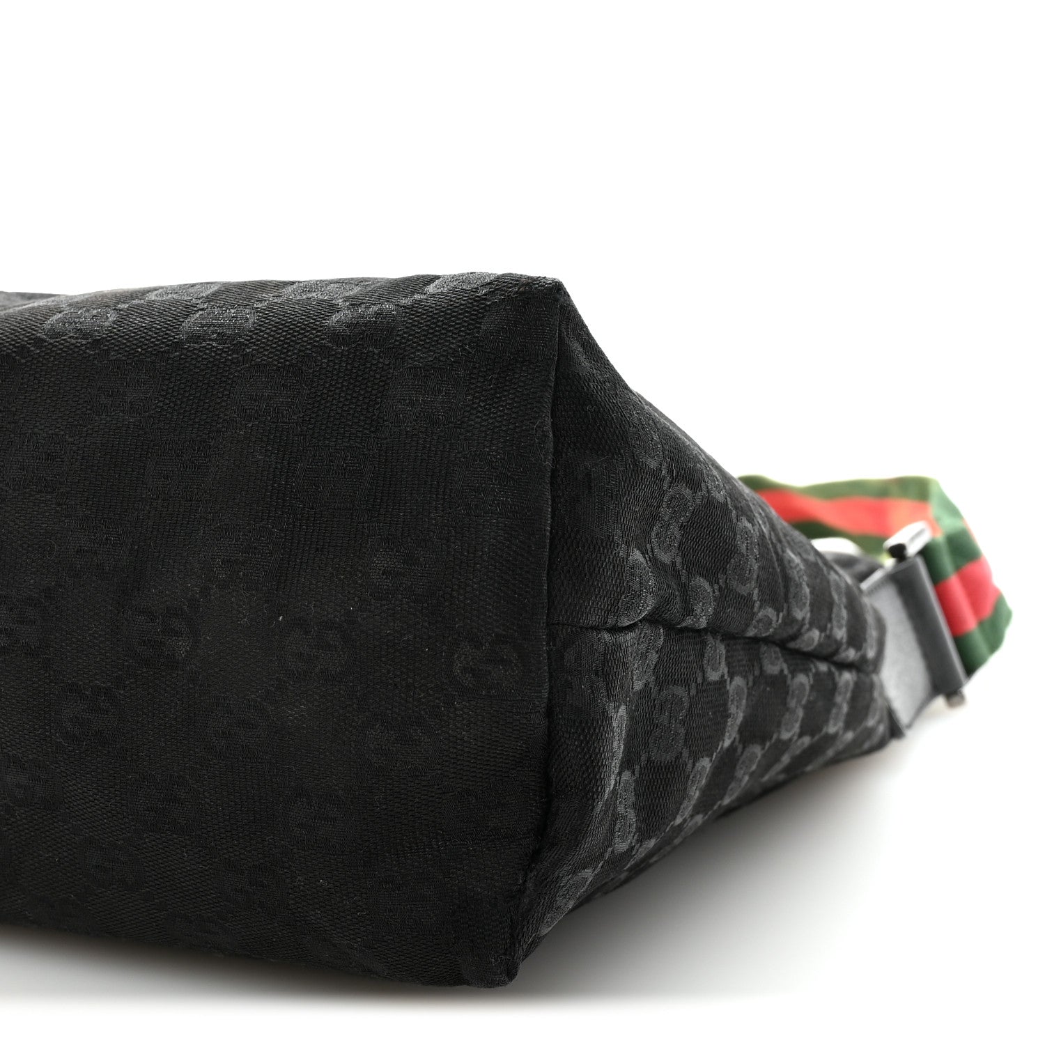 Monogram Web Medium Flat Messenger Bag Black