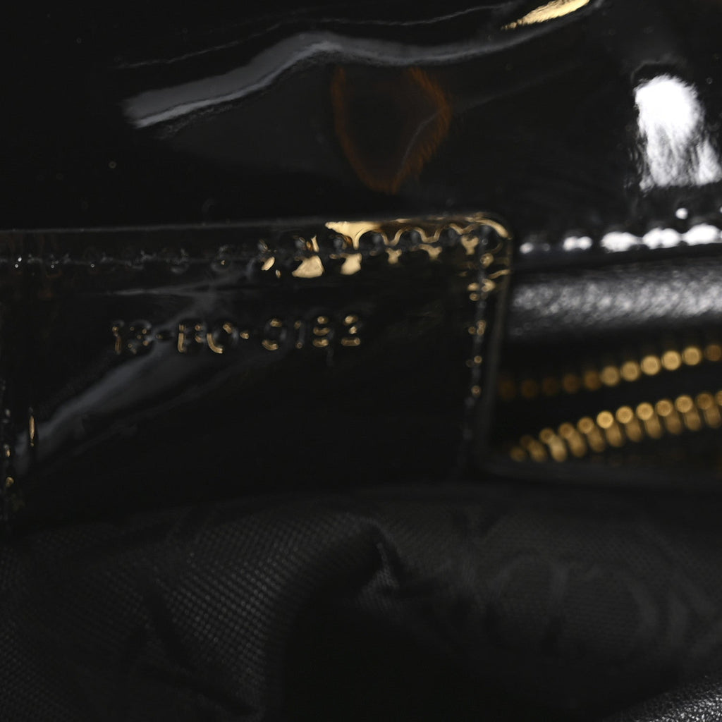 Patent Cannage Large Lady Dior Black