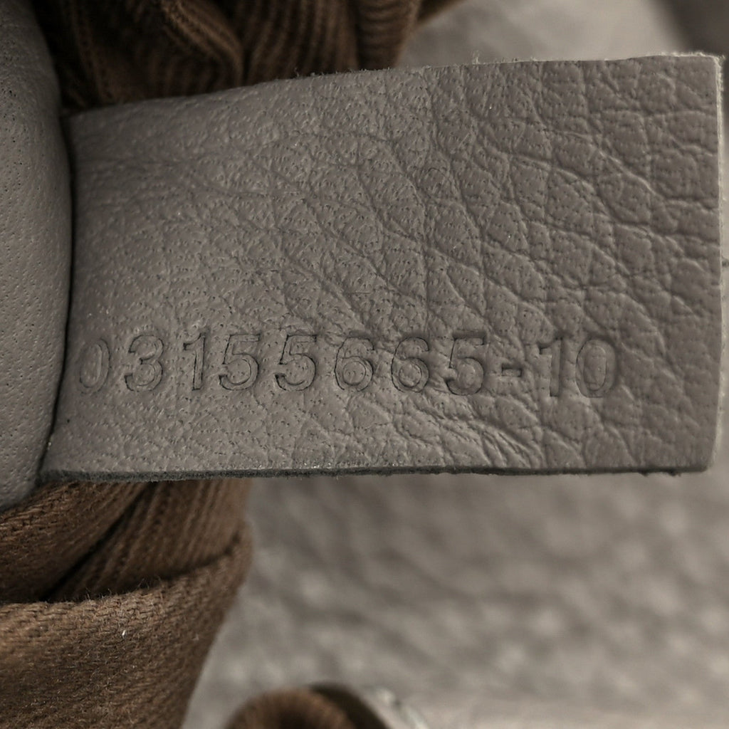 Calfskin Medium Marcie Round Crossbody Bag Cashmere Grey