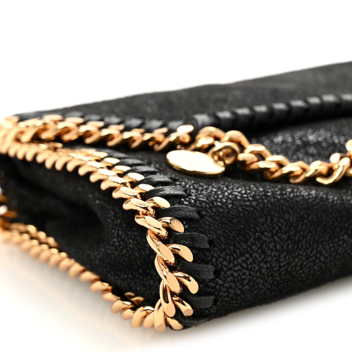 Shaggy Deer Tiny Fold Over Falabella Tote Black