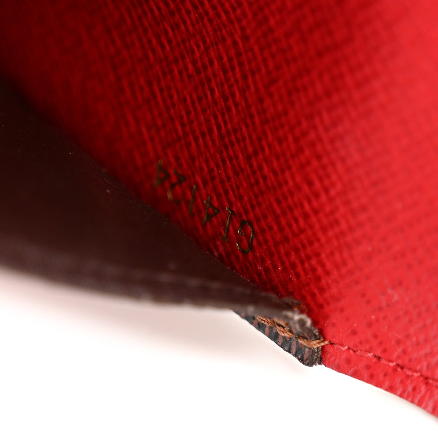 Damier Ebene Josephine Wallet Red