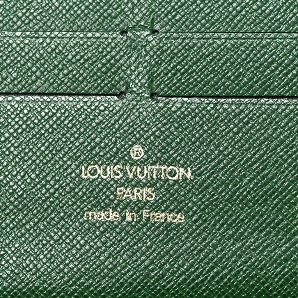 Monogram Groom Zippy Organizer Wallet Green