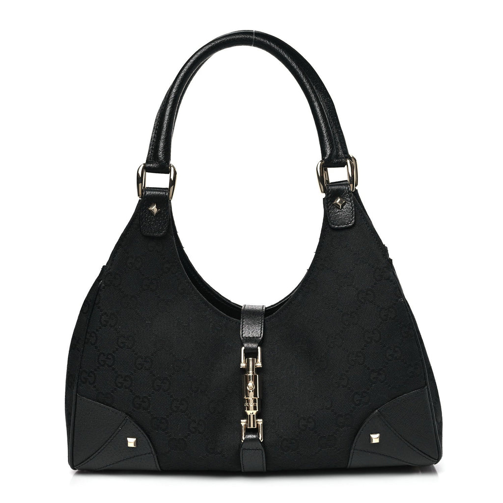 Monogram Calfskin Large Bardot Tote Black